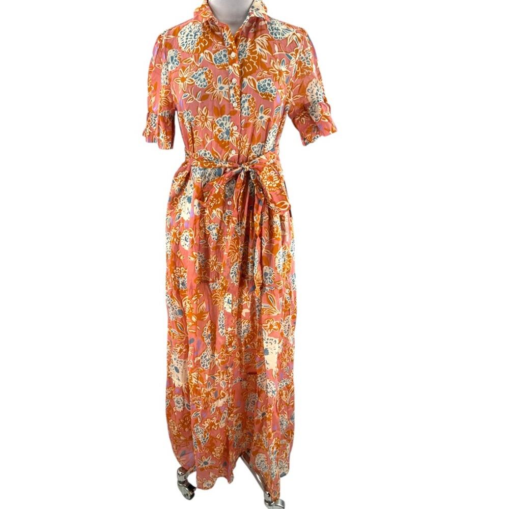 NWT Trovata Birds of paradise Martine maxi dress spiced dahlia - Picture 5 of 9